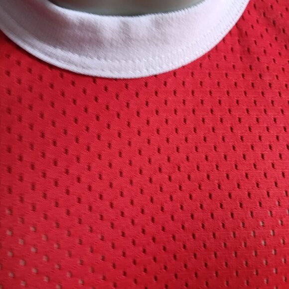 Men's Small Vintage T-shirt Single Stitch Mesh Ringer "8" 1980's Nylon USA Indy - Picture 3 of 7